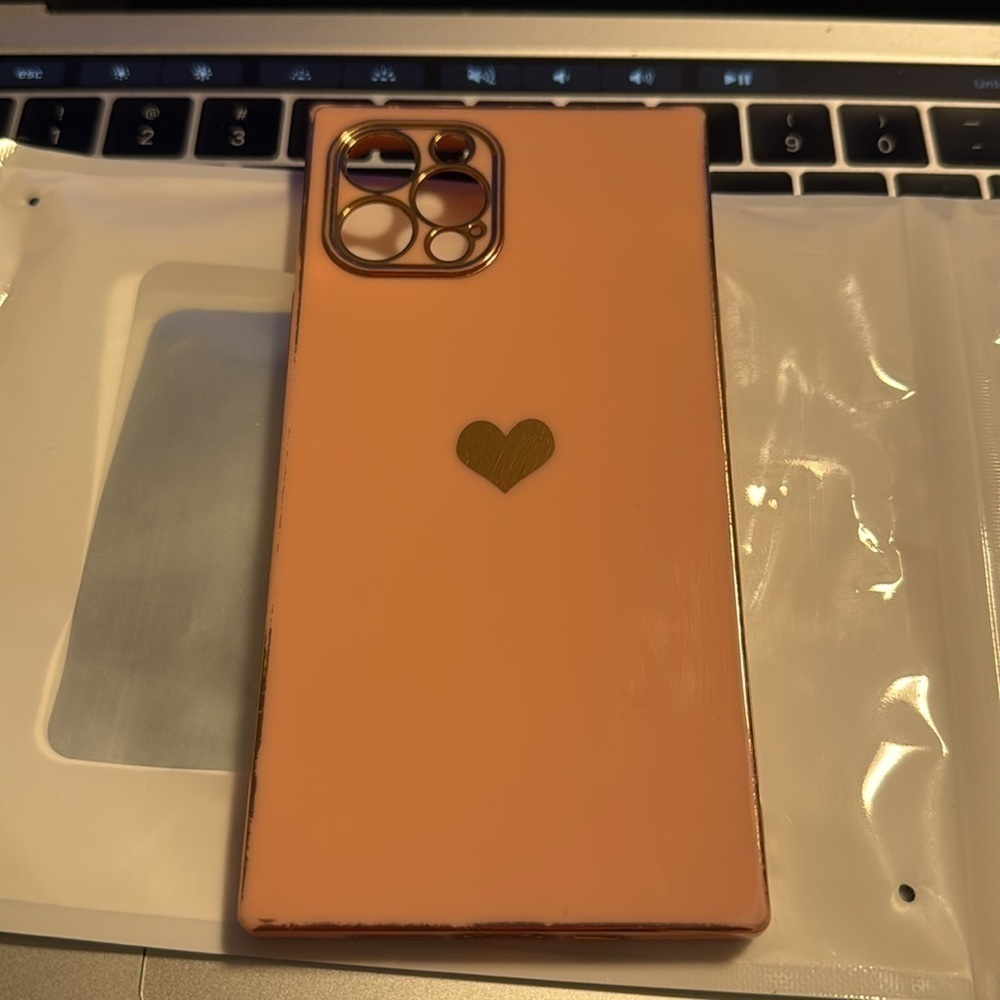 iPhone 12 Pro Case Pink & Gold - Picture 5 of 6